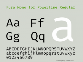 Fura Mono for Powerline Regular Version 3.111;PS 003.111;hotconv 1.0.70;makeotf.lib2.5.58329 Font Sample