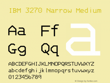 IBM 3270 Narrow Medium Version 001.000;Nerd Fonts 0图片样张