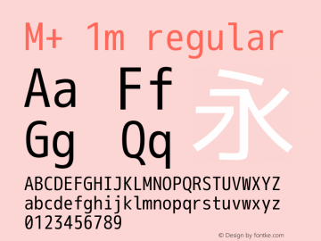 M+ 1m regular Version 1.018;Nerd Fonts 0.6 Font Sample