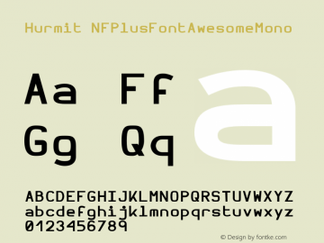 Hurmit NFPlusFontAwesomeMono Version 1.21;Nerd Fonts 0.6. Font Sample