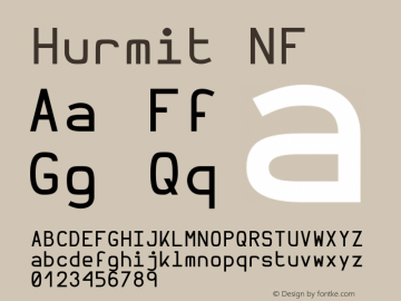 Hurmit NF Version 1.21;Nerd Fonts 0.6. Font Sample