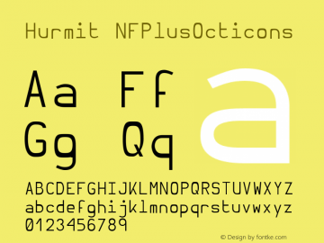 Hurmit NFPlusOcticons Version 1.21;Nerd Fonts 0.6. Font Sample