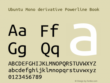 Ubuntu Mono derivative Powerline Book Version 0.80图片样张