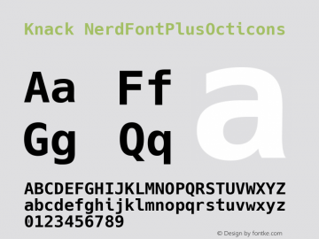 Knack NerdFontPlusOcticons Version 2.018; ttfautohint (v1.4.1) -l 4 -r 80 -G 350 -x 0 -H 260 -D latn -f latn -m 