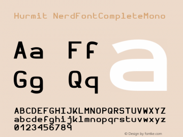 Hurmit NerdFontCompleteMono Version 1.21;Nerd Fonts 0.6. Font Sample