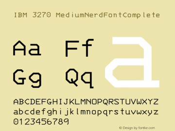 IBM 3270 MediumNerdFontComplete Version 001.000;Nerd Fonts 0 Font Sample