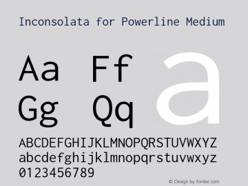 Inconsolata for Powerline Medium Version 001.010;Nerd Fonts 0 Font Sample