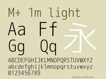 M+ 1m light Version 1.018;Nerd Fonts 0.6 Font Sample