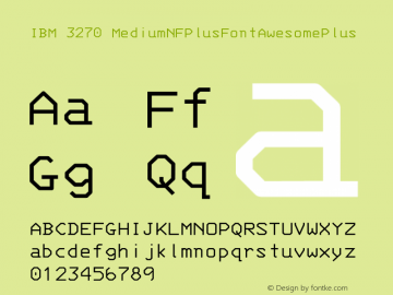 IBM 3270 MediumNFPlusFontAwesomePlus Version 001.000;Nerd Fonts 0 Font Sample