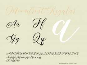 Moonfrost Regular 1.000 Font Sample