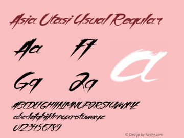 Asia Otasi Usual Regular 1.000 Font Sample