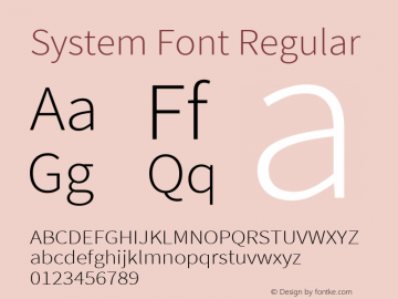System Font Regular Version 2.010;PS Version 2.0;hotconv 1.0.78;makeotf.lib2.5.61930图片样张