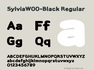 SylviaW00-Black Regular Version 1.0 Font Sample
