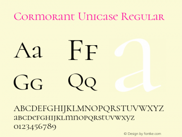 Cormorant Unicase Regular Version 2.030图片样张