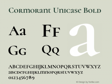 Cormorant Unicase Bold Version 2.030图片样张