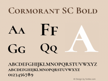 Cormorant SC Bold Version 2.030图片样张