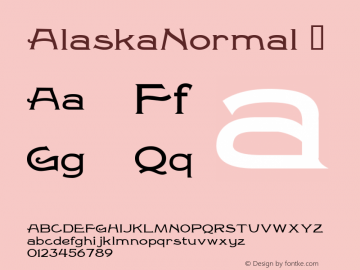 AlaskaNormal ☞ Macromedia Fontographer 4.1.4 5/24/04;com.myfonts.easy.solotype.alaska.normal.wfkit2.version.2dk8 Font Sample