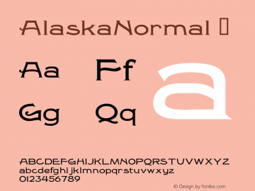 AlaskaNormal ☞ Macromedia Fontographer 4.1.4 5/24/04;com.myfonts.easy.solotype.alaska.normal.wfkit2.version.2dk8 Font Sample