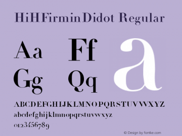 HiHFirminDidot Regular Version 1.010;com.myfonts.easy.hihretrofonts.hih-firmin-didot.regular.wfkit2.version.3RMo图片样张