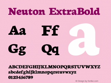 Neuton ExtraBold Version 1.42图片样张