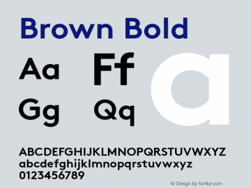 Brown Bold Unknown图片样张