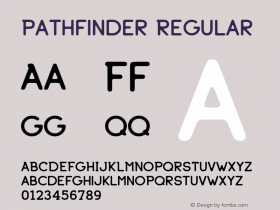 Pathfinder Regular Version 1.000 Font Sample