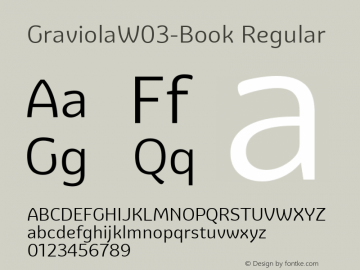 GraviolaW03-Book Regular Version 1.00 Font Sample
