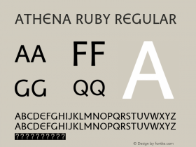 Athena Ruby Regular Version 1.00 build 018 Font Sample