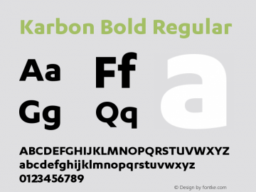 Karbon Bold Regular Version 1.0图片样张