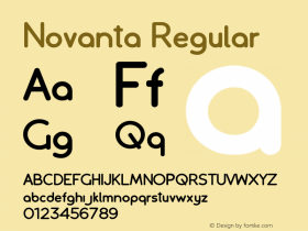 Novanta Regular Version 1.000;PS 001.000;hotconv 1.0.88;makeotf.lib2.5.64775 Font Sample