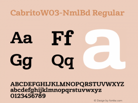 CabritoW03-NmlBd Regular Version 1.1 Font Sample