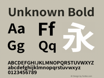 Unknown Bold Version 1.0图片样张