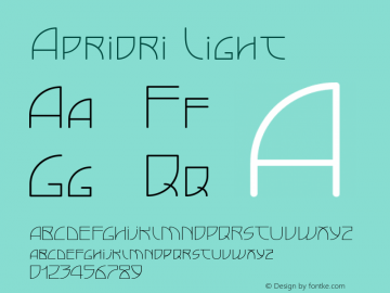 Apriori Light Version 001.000 Font Sample