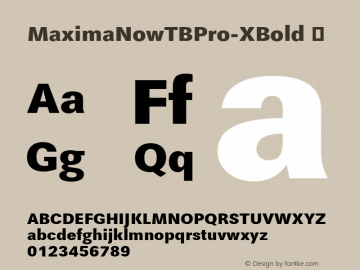 MaximaNowTBPro-XBold ☞ Version 001.005;com.myfonts.easy.ef.maxima-now-pro.pro-extrabold.wfkit2.version.4v9y图片样张