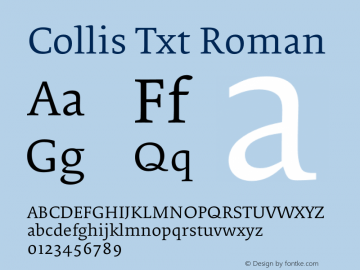 Collis Txt Roman Version 2.000图片样张