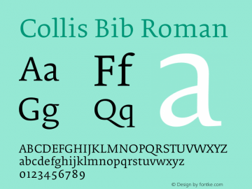 Collis Bib Roman Version 2.000图片样张