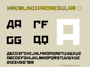 KremlinIIProRegular ☞ Version 12.000;com.myfonts.easy.cheapprofonts.kremlin-ii-pro.regular.wfkit2.version.4aFr Font Sample