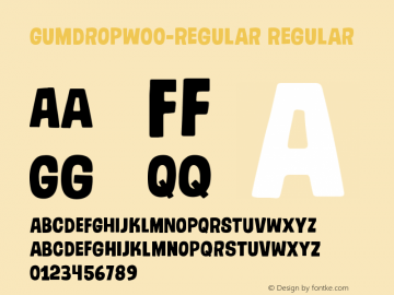 GumdropW00-Regular Regular Version 1.00 Font Sample