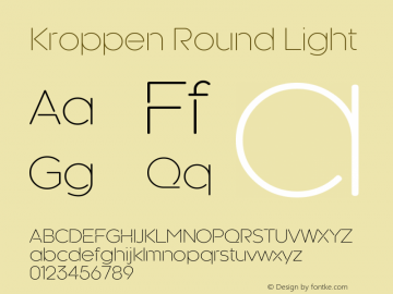 Kroppen Round Light Version 2.000;com.myfonts.talbot.kroppen-round.light.wfkit2.43Jw Font Sample