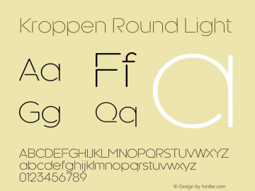 Kroppen Round Light Version 2.000;com.myfonts.talbot.kroppen-round.light.wfkit2.43Jw图片样张