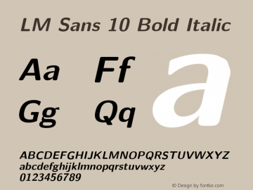 LM Sans 10 Bold Italic Version 1.106;PS 1.106;hotconv 1.0.49;makeotf.lib2.0.14853图片样张