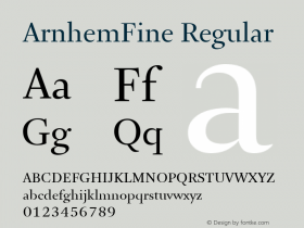 ArnhemFine Regular 001.000图片样张