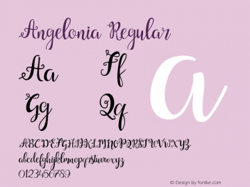 Angelonia Regular Version 1.000图片样张