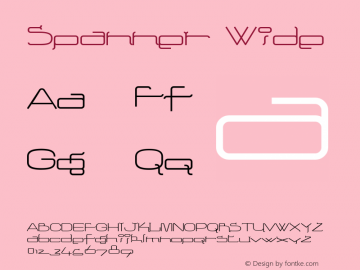 Spanner Wide 1.002 Font Sample