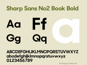 Sharp Sans No2 Book Bold 1.010图片样张