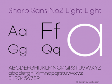 Sharp Sans No2 Light Light 1.010 Font Sample