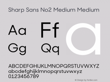 Sharp Sans No2 Medium Medium 1.010 Font Sample