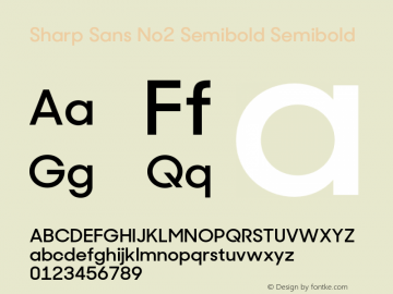 Sharp Sans No2 Semibold Semibold 1.010 Font Sample