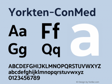 Yorkten-ConMed ☞ Version 1.000;PS 001.001;hotconv 1.0.56;com.myfonts.easy.insigne.yorkten.condensed-medium.wfkit2.version.4uvN Font Sample