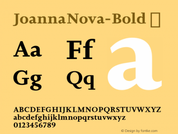 JoannaNova-Bold ☞ Version 1.00;com.myfonts.easy.mti.joanna-nova.bold.wfkit2.version.4uua Font Sample